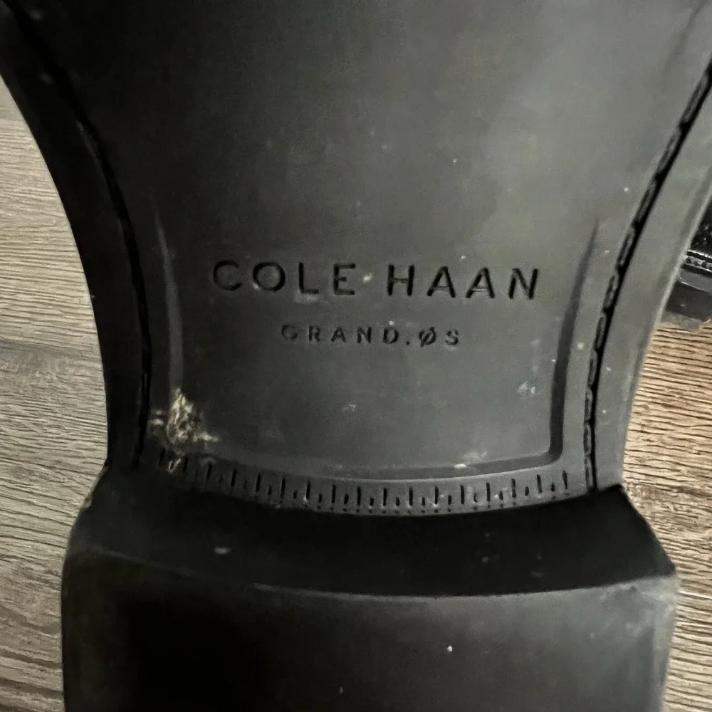 Cole Haan‎ Mens Buckland Saddle Oxfords Dress Shoes Black Almond Toe Lace Up 11M